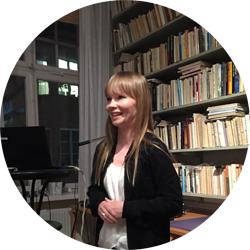      Ann-Helén Laestadius talar inför BULTs styrelse den 13 januari (foto: Kristina Sjögren).
